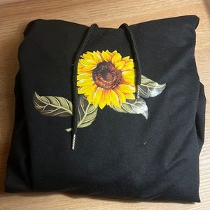 Sunflower hoodie black womens size S